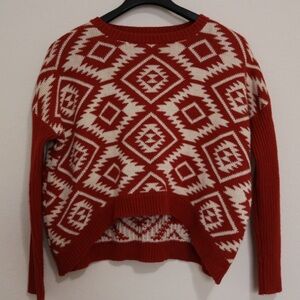 Aztec print sweater